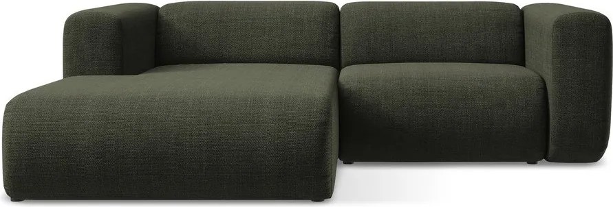 Zöld sarokkanapé (bal oldali-heverő résszel) Ekahi – Makamii