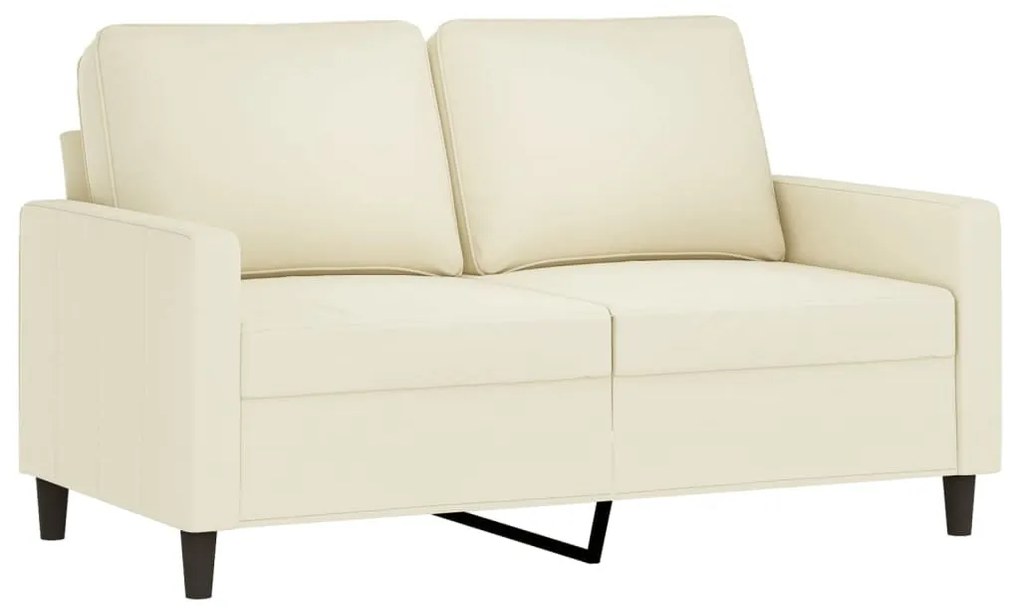 vidaXL kétszemélyes krémszínű bársony kanapé 120 cm