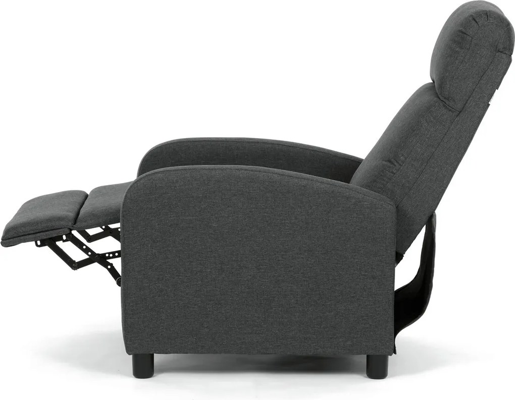 Polohovací křeslo, šedá, látka, TV-W3397 GREY2