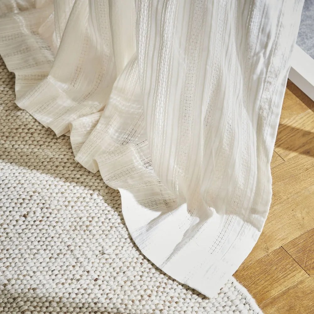 Fehér voile fényáteresztő függöny 140x229 cm Zofia Broderie Anglaise – Pineapple Elephant