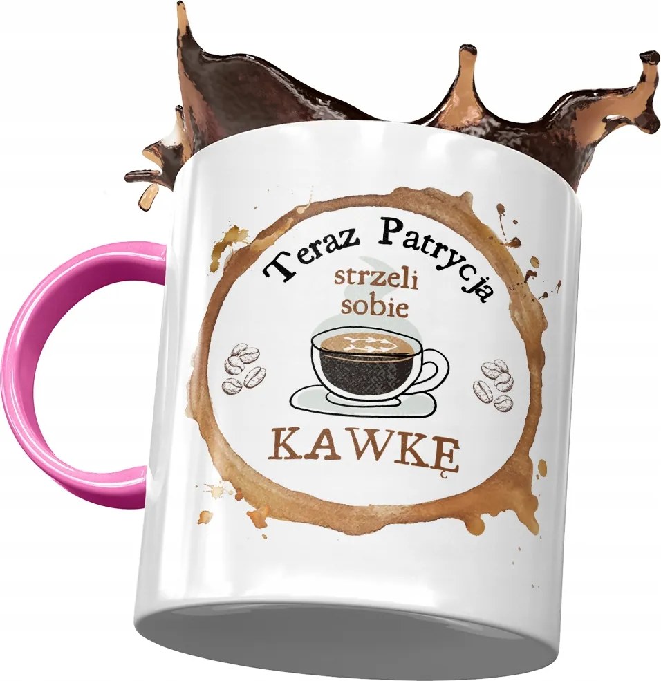 Rózsaszín Bögre Patrícia Barátnő Feleség Ajándék Nyomtatott Fotóval