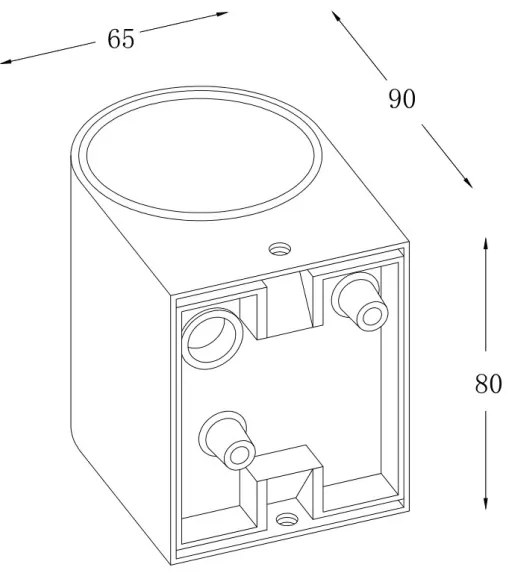 RED - Design Rendl -R12027- LED Kültéri fali lámpa ZACK LED/3W/230V IP54
