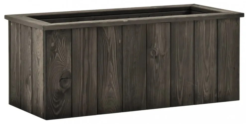 sötétszürke tömör fenyőfa magaságyás 74 x 32 x 30 cm