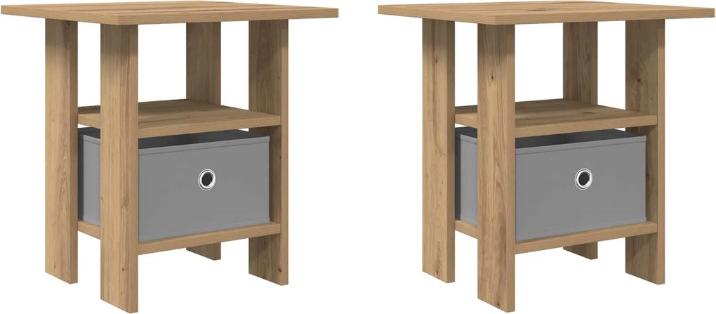 vidaXL Éjjeli asztal 2 pcs Artisan tölgy 41 x 40 x 45 cm Faanyag
