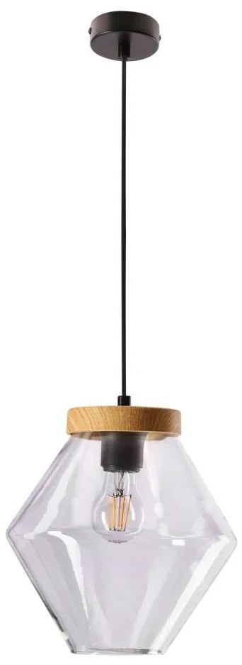 BRELS kábeles függőlámpa 1xE27/40W/230V, átlátszó