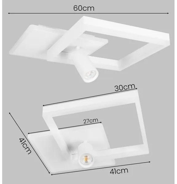 LED mennyezeti lámpa LED/38W/230V + 1xGU10/30W fehér