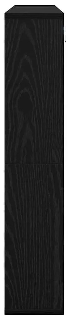 Tükörszekrény polcokkal Musta tammi 91 x 15 x 76.5 cm Faanyag