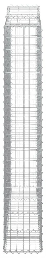 5 db íves horganyzott vas gabion kosár 200x30x180/200 cm
