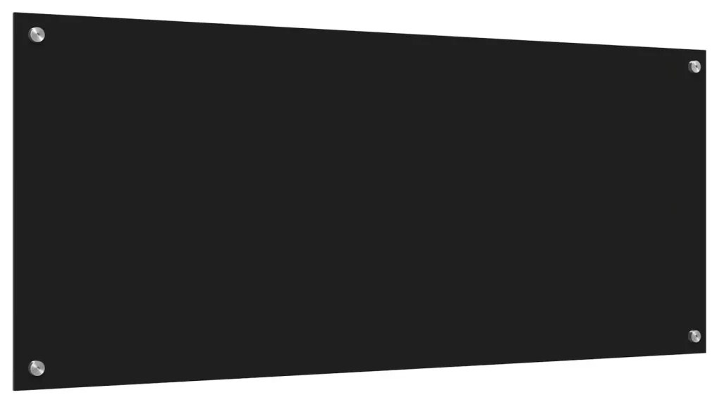 Konyhai Csempe Fekete 120x50x0.6 cm Edzett Üveg