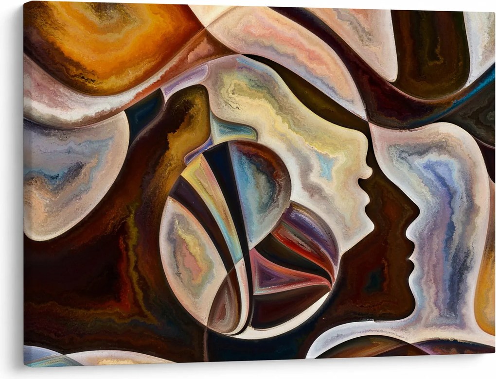 Kép - Absztrakció fejek (70x50 cm)