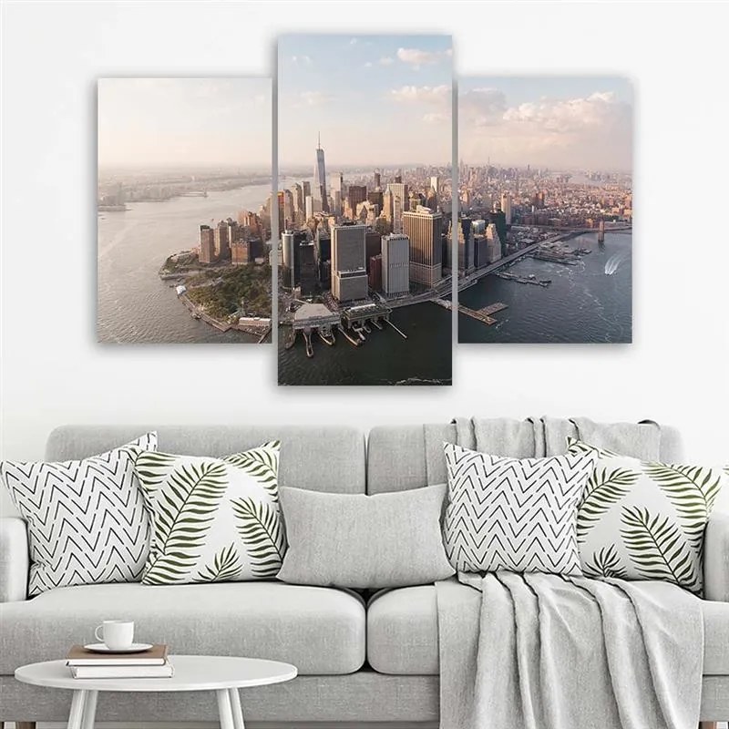 Gario Vászonkép Manhattan, New York látképe - 3 részes Méret: 90 x 60 cm