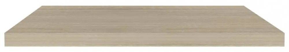 2 db tölgyszínű MDF lebegő fali polc 80 x 23,5 x 3,8 cm