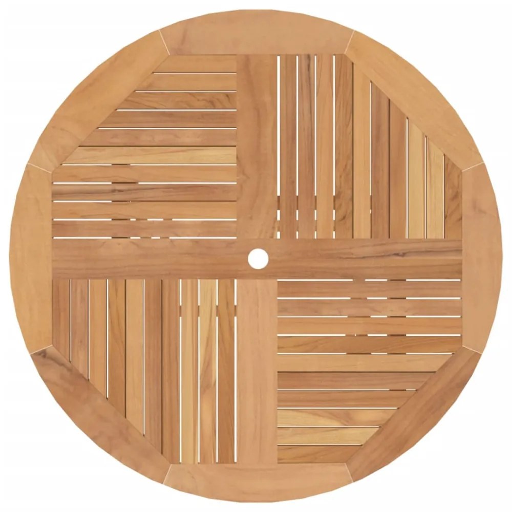 tömör tíkfa összecsukható kerti asztal Ø 110 x 75 cm