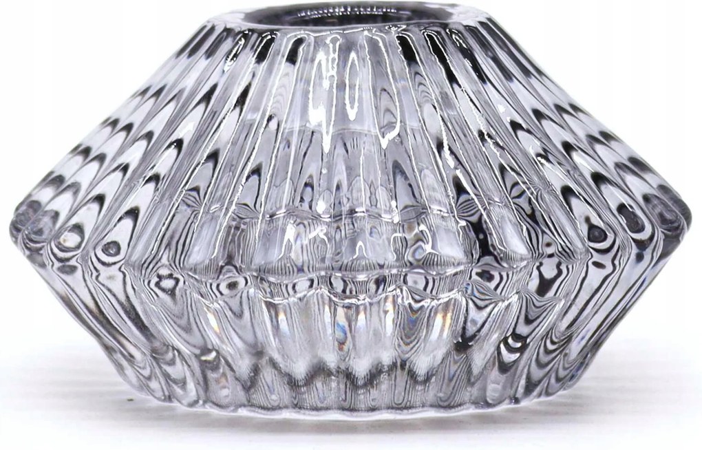 Kétoldalas üveg gyertyatartó rituális asztali gyertyákhoz Tealight