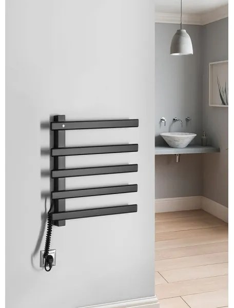 Sapho - Elektromos törölközőszárító ELCOR 63W/230V 48x52 cm matt fekete