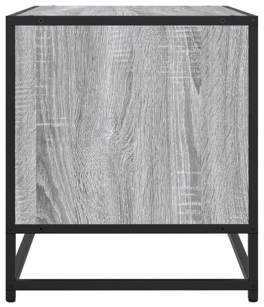 szürke sonoma színű szerelt fa és fém TV-szekrény 120,5x40x46cm
