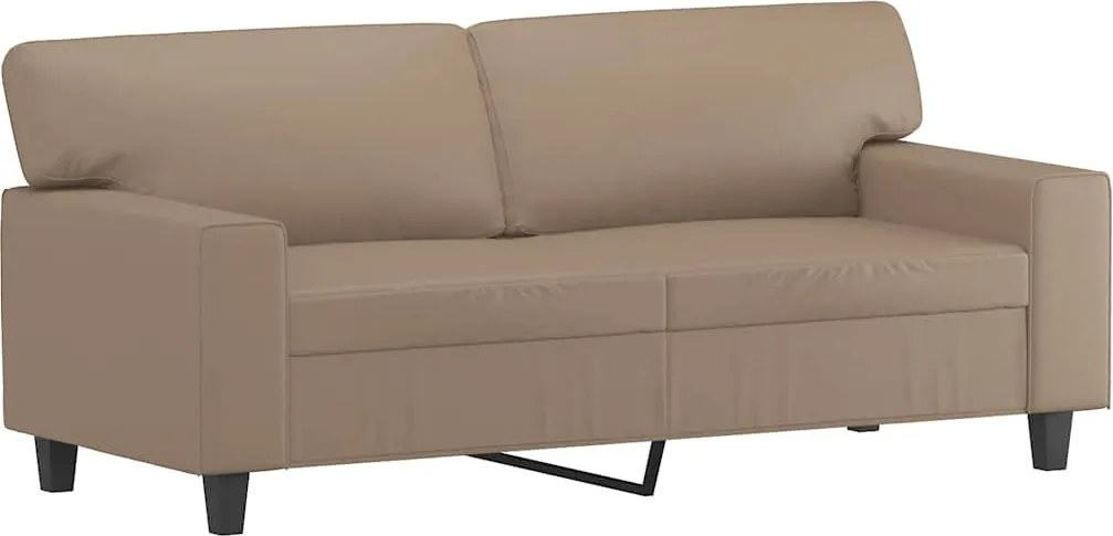 vidaXL 2 személyes cappuccino színű műbőr kanapé 140 cm