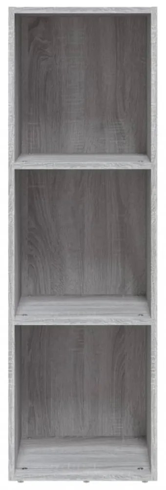 szürke sonoma színű szerelt fa könyv-/TV-szekrény 36x30x114 cm