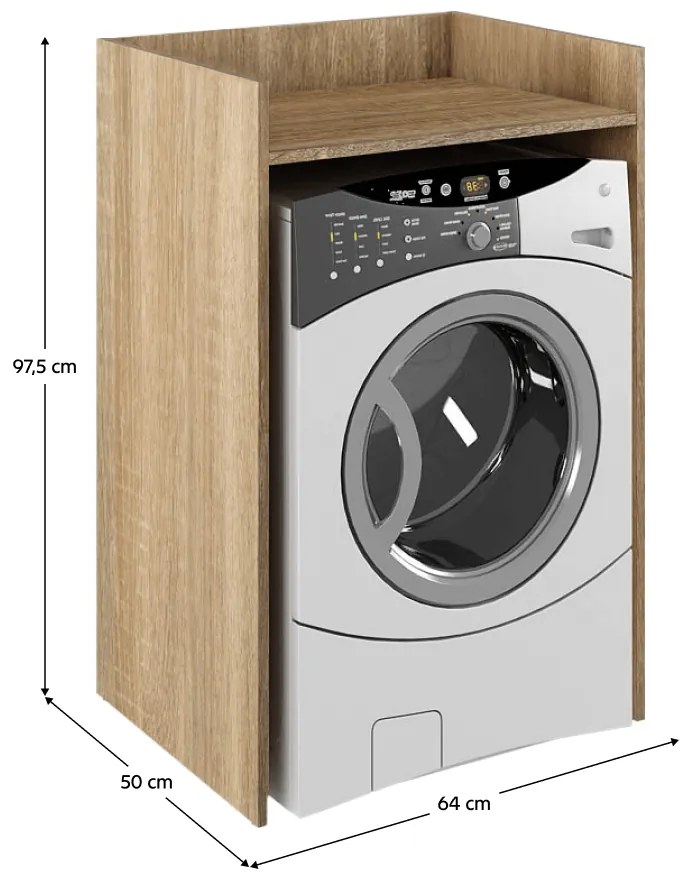 VOJTO mosógép szekrény, sonoma tölgy
