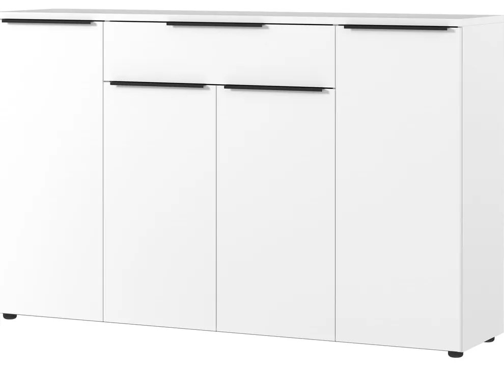 Fehér alacsony komód 161x101 cm Mailand – Germania
