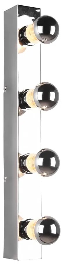 Fényes ezüstszínű fali lámpa Theatro – Trio