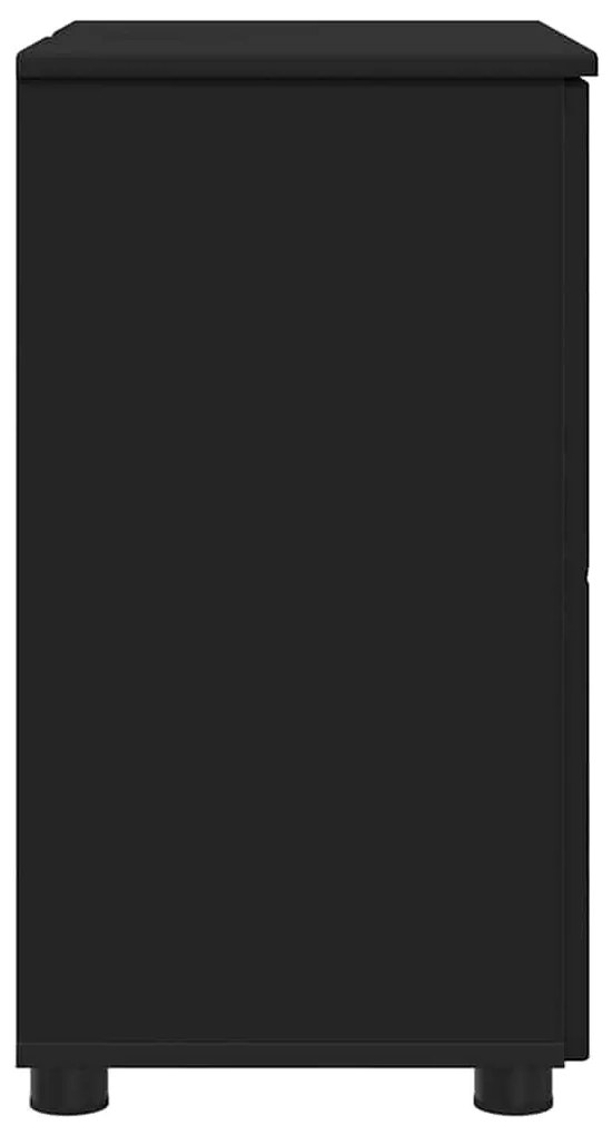 Fürdőszoba Székény polcokkal Fekete 61 x 35 x 64 cm Faanyag