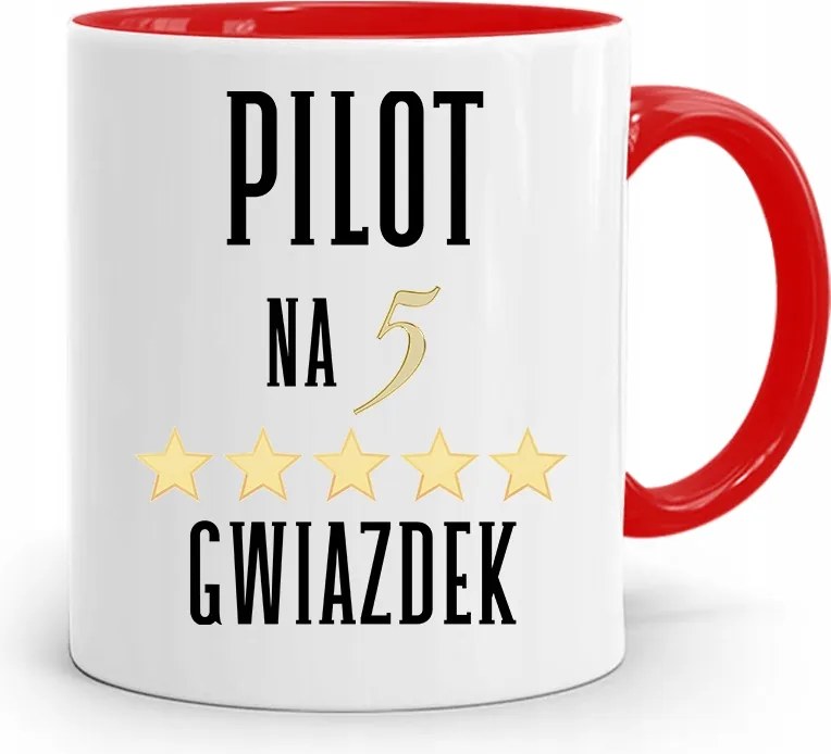 Pilóta Bögre Piros Születésnapi Ajándék fényképes nyomtatással