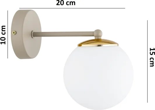 BRILAGI - Fali lámpa MILO ECRU 1xE27/60W/230V bézs/arany