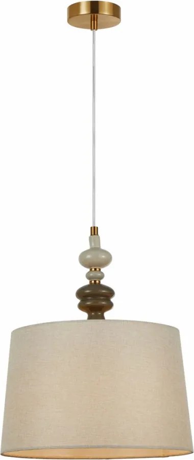 ITALUX PND-84678B-AB MOREN Ernyős Függesztett Lámpa Antik Bronz, Lazac Színű E27 IP20