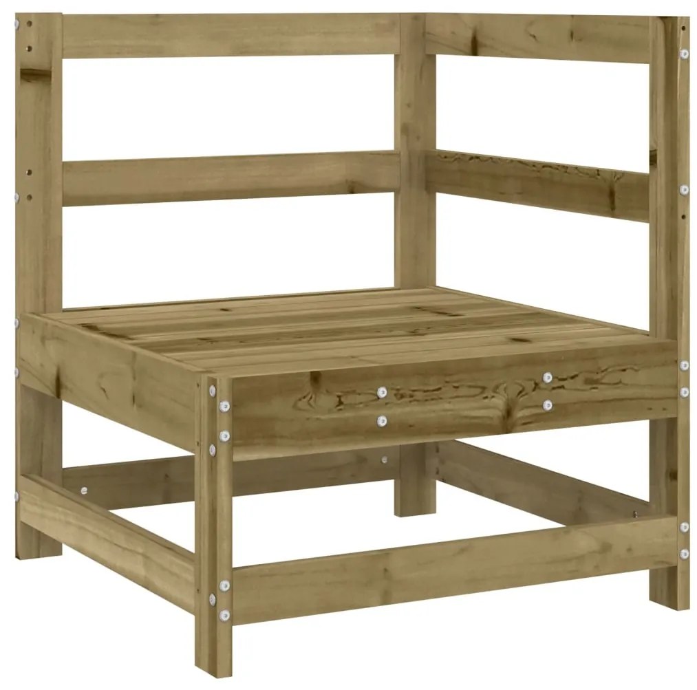 impregnált fenyőfa sarokkanapé párnákkal