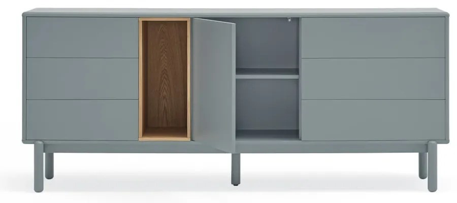 Kék-szürke alacsony komód 180x76 cm Corvo – Teulat