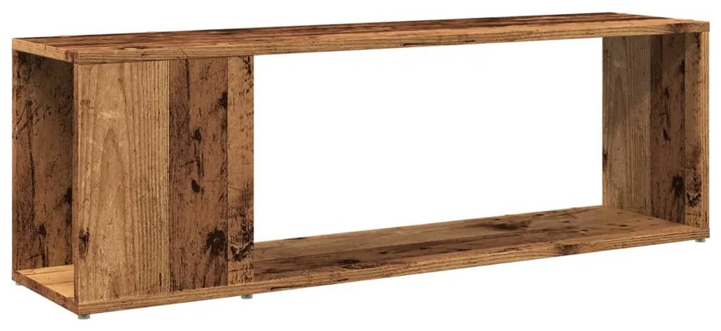 antik fa színű szerelt fa TV-szekrény 100 x 24 x 32 cm
