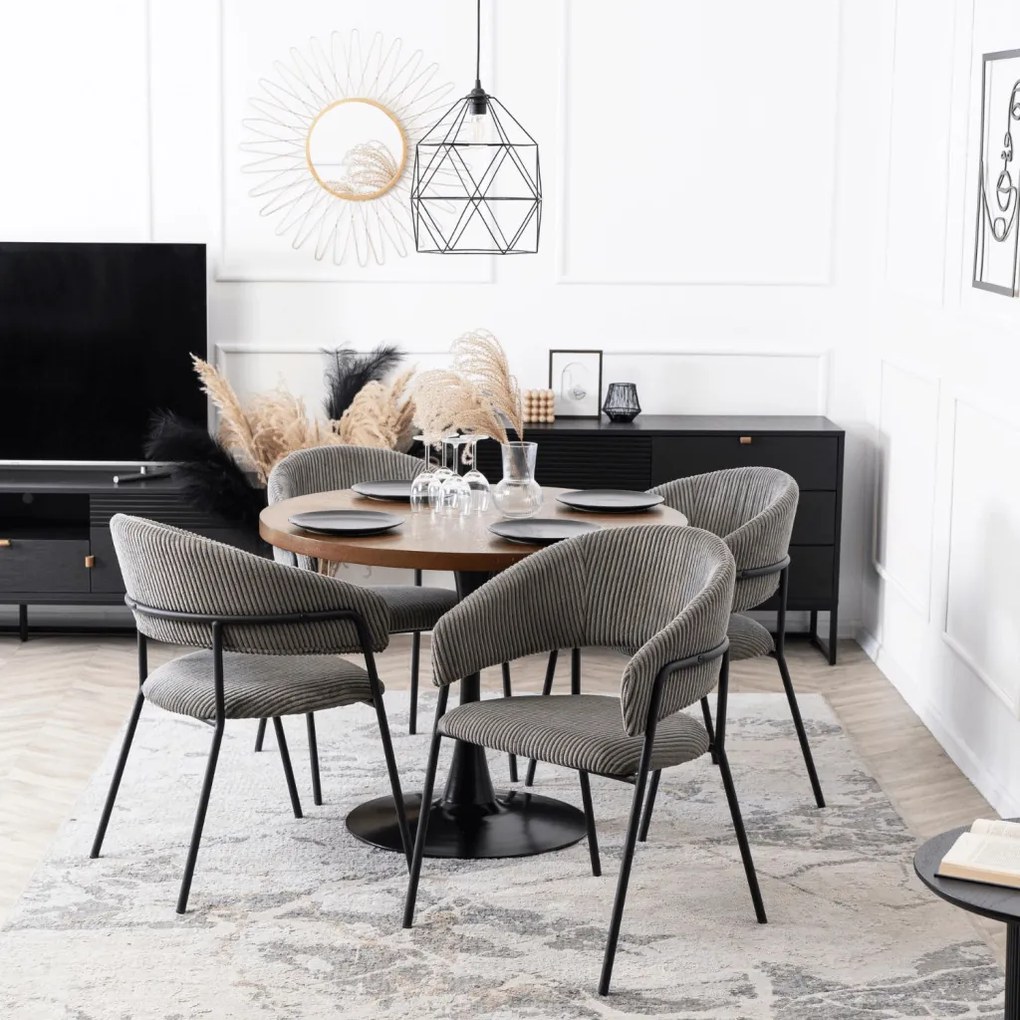 Szürke Kordbársony Étkezőszék TINKA
