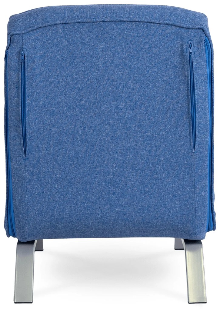 Ágyazható Fotel BART Kék Szövet Kárpittal.