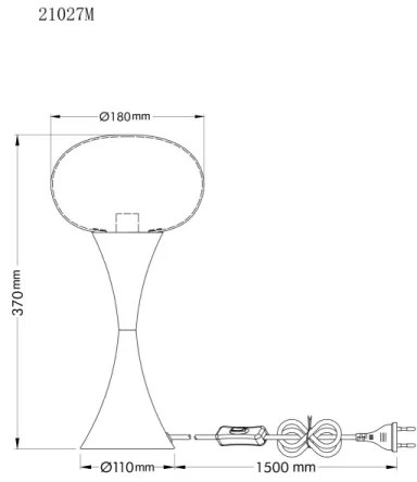Globo 21027M - Asztali lámpa LULA 1xE14/25W/230V aranyszínű
