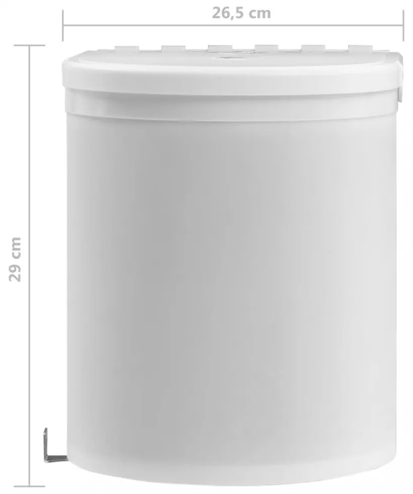 beépíthető konyhai műanyag szemetes 12 l