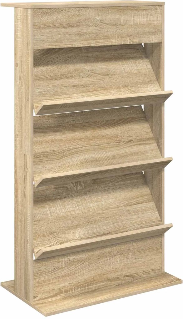 vidaXL Magazin állvány polcokkal Sonoma tölgy 70 x 41 x 126 cm Faanyag
