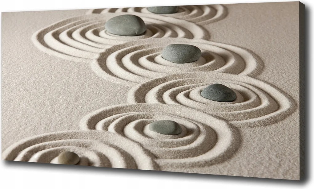 Fotó vászonkép Kövek zen homok 120x60cm