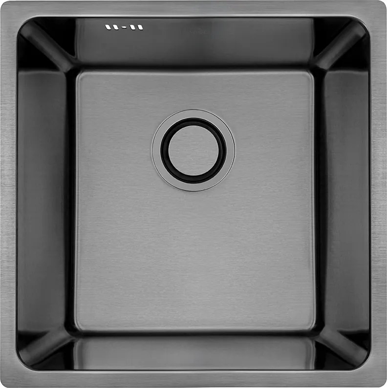Grafit Acél Mosogató 44x44 Süllyesztett/felfüggesztett 1 Rekeszes Laveo