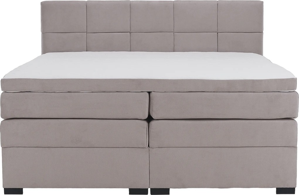 Boxspring ágy, 200x200, szürkésbarna Taupe, APRIL
