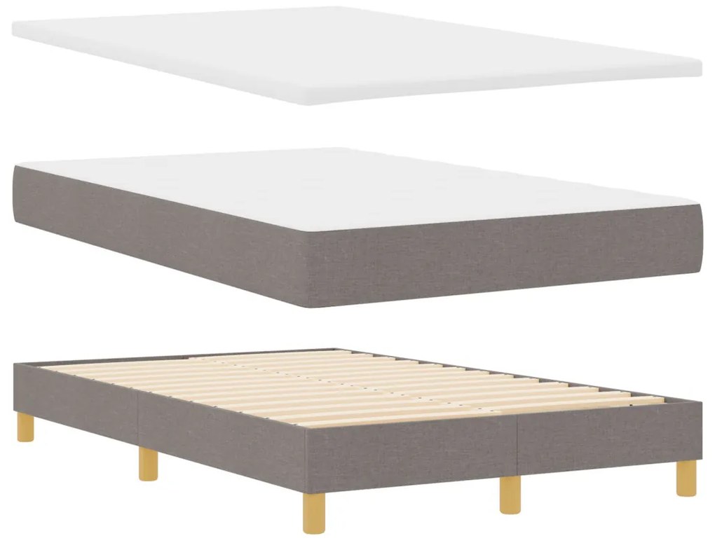 Box Spring Ágy Matraccal, Topszínű, 120x200 cm, Szövet