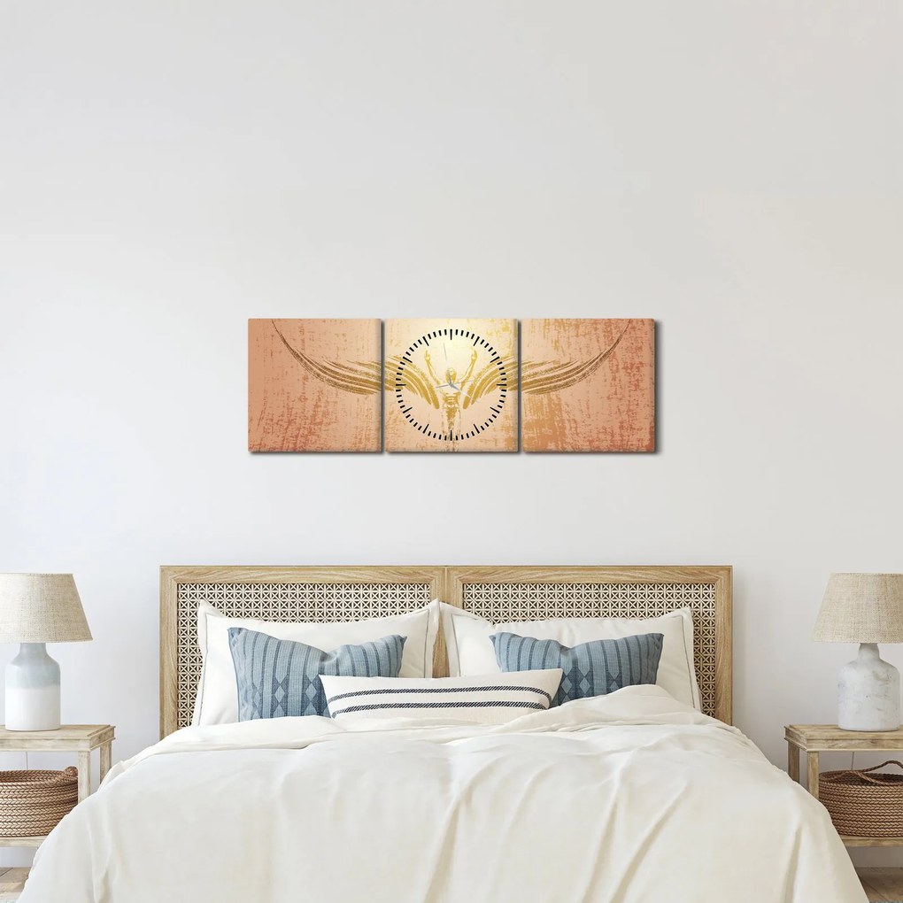 Kép - angyali absztrakció (órával) (90x30 cm)