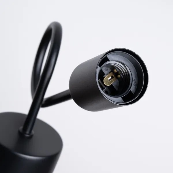 Sollux SL.1433 - Fali lámpa LOOP 1xE27/15W/230V fekete