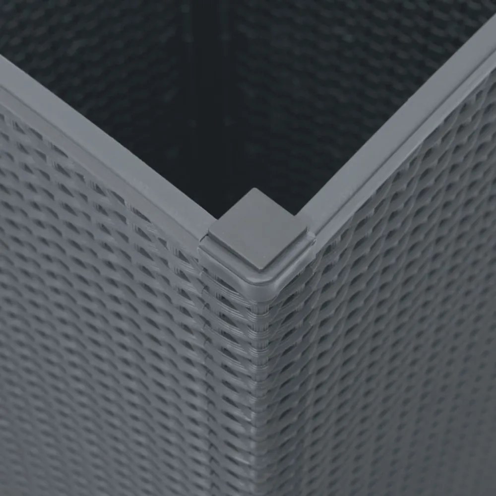 4 db kékszürke polipropilén kerti ültetőláda 32,5 x 32,5 x 57 cm