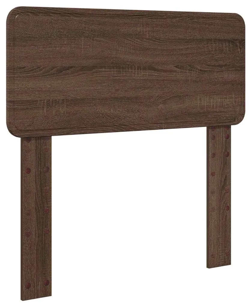 vidaXL Ágykeret fejtámlával fiókkal Barna Tölgy 100 x 200 cm Faanyag