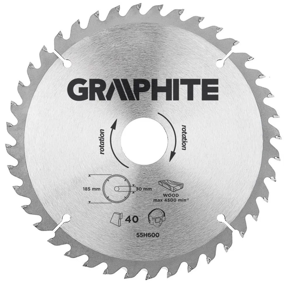 KŐRFŰRÉSZLAP 185*30MM 40FOG. GRAPHITE