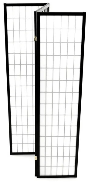 Fekete Tömörfa Paraván. EF-E803 BK