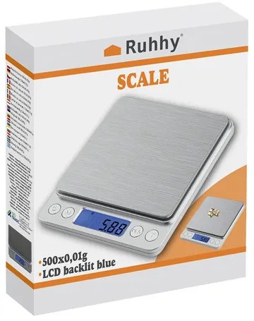 Konyhai mérleg 500x0.01g Ruhhy 19899