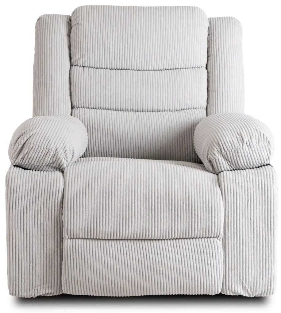 Modern Relaxfotel Szürke Kordbársony Kárpittal. ARTURO