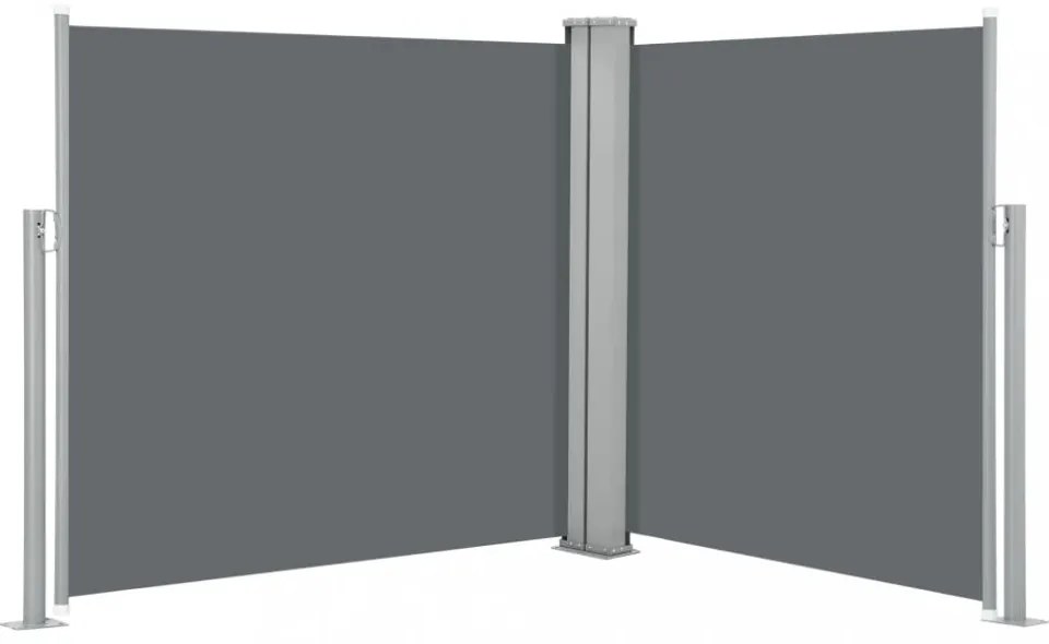 antracitszürke behúzható oldalsó napellenző 100 x 600 cm